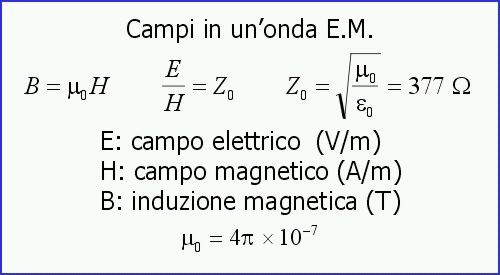 Campi in un'onda E.M